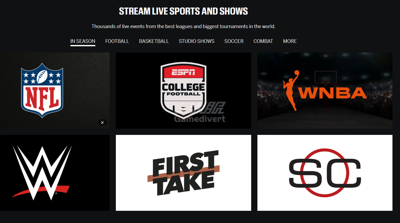 ESPN+可以观看什么 ESPN,ESPN+,ESPN+共享账号,ESPN+订阅,ESPN+内容,ESPN与ESPN+区别,Hulu + Live TV,ESPN3,ESPNU,ABC频道,体育赛事直播,英格兰足球联赛,Disney+捆绑包,如何观看ESPN,ESPN+月费,ESPN+设备支持