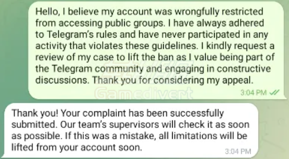 Telegram,电报,Telegram无法发送消息,Telegram账号购买,Telegram群组发言限制,Telegram申诉流程,SpamBot申诉步骤,Telegram解封方法,Telegram成品账号