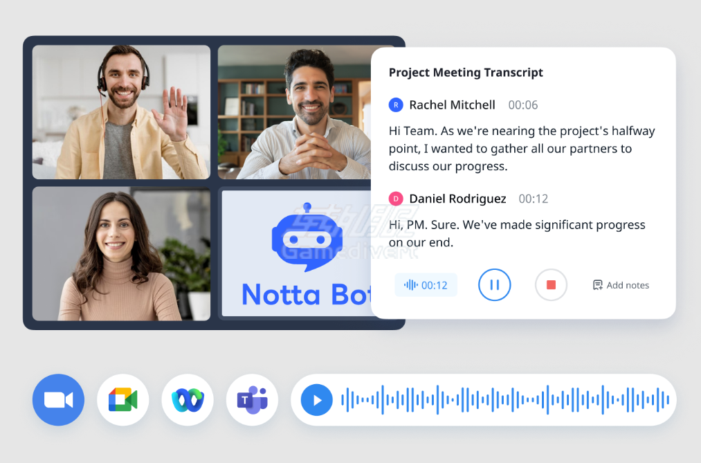 线上会议 Notta, Notta AI,语音转文字, 录音转文字, 会议纪要, AI会议助手, 办公神器, 效率工具, 实时转写, 语音识别, Notta会员, Notta代充, Notta Pro, Notta使用教程, Otter平替