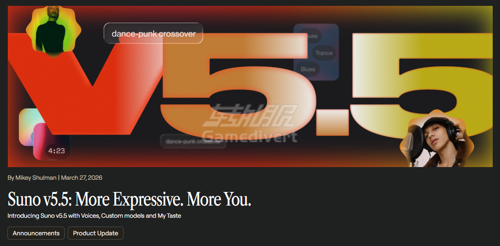 Suno,Suno AI V5.5,Suno V5.5发布,Suno V5.5新特性,Suno版本对比,Suno V5.5使用教程,AI音乐生成工具,Suno会员代充,Suno积分充值,Suno专业版订阅,Suno声音克隆,Suno AI中文版,Suno充值优惠